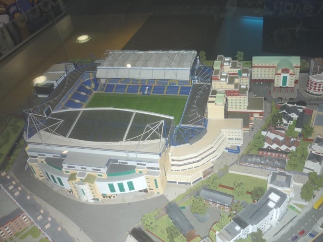 Maketa fotbalového stadionu