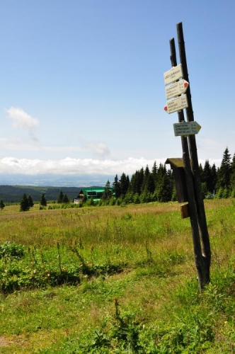 Po sestupu k Prvosence a Lyžařské boudě.