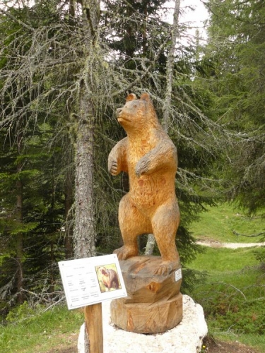 Dřevěná socha medvěda
