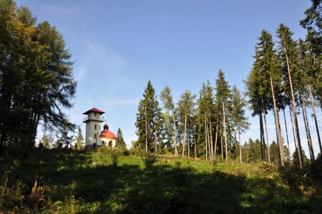 Dnes je rozhledna zdola dobře viditelná.