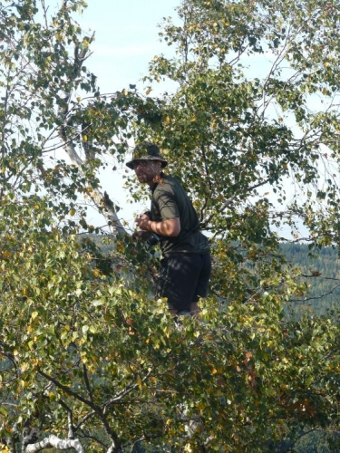 Radim číhá na dobré fotky na Skalním hradě
