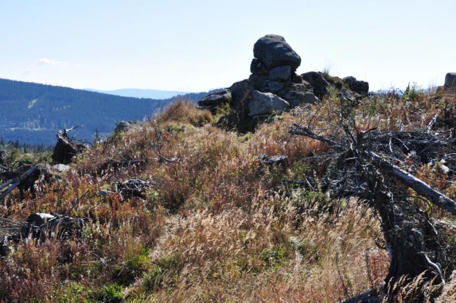Samotný vrchol Knížecího stolce(1 226m).