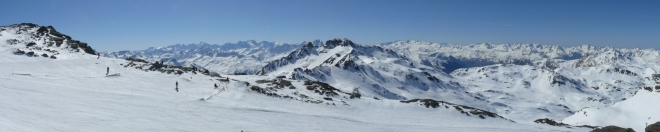 Panorama vyhlídky pod Cime Caron