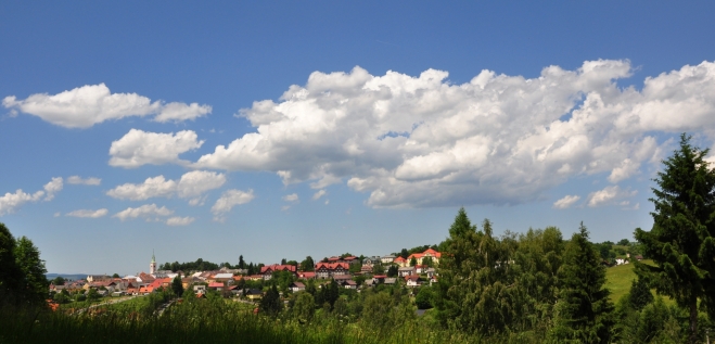 Liščí vrch poskytne i výhled ke Kašperským Horám.