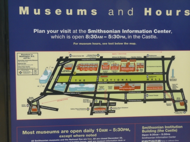 Mapa muzeí společnosti Smithsonian