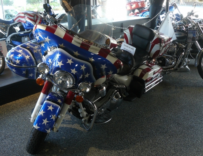 Americký motocykl se sidecarou