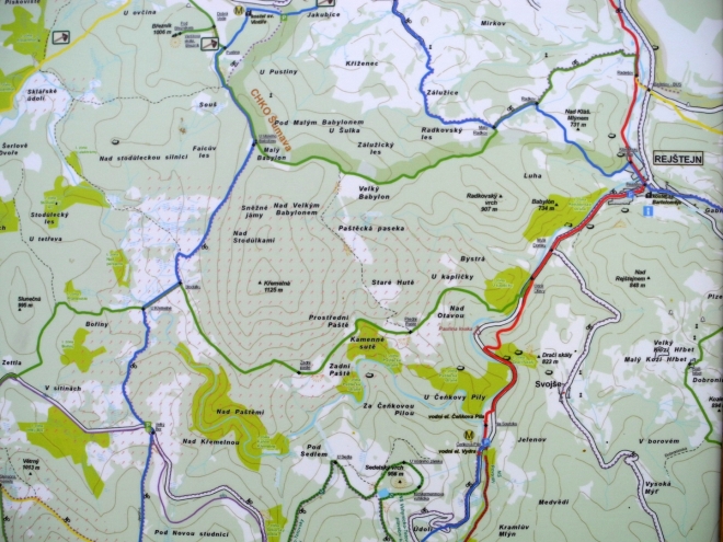Mapka Křemelné.