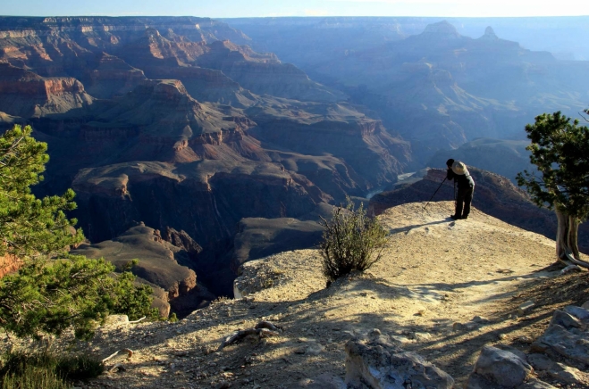 Arizona, Grand Canyon - dopoledne bylo na každý snímek času dost