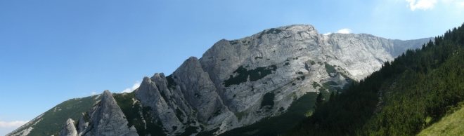 Panorama hřebene Stapalata