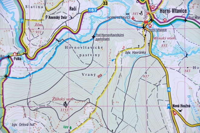 Mapka ukazuje dobře postup našeho výstupu.