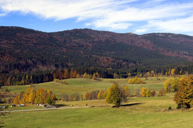 Pohled na Luzný z Bavorska