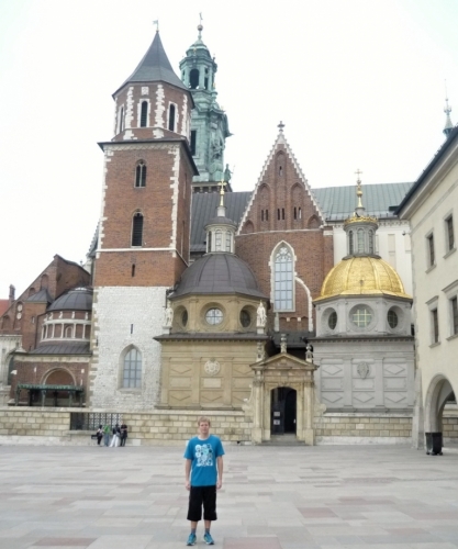 Moje maličkost s katedrální bazilikou svatého Stanislava a svatého Václava