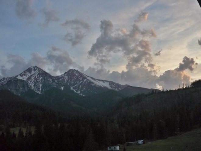 Výhled na Vysoké Tatry z hotelu
