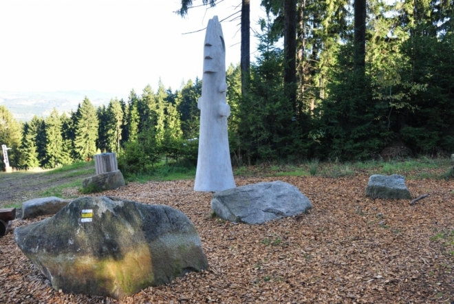 V sedle Slupečné (890 m n. m.).