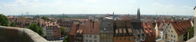 Panorama Norimberku z hradu
