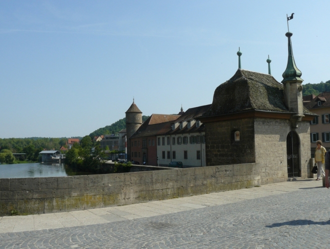 Na starém mostě ve Schwäbisch Hallu
