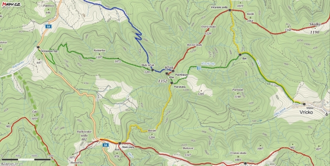 mapka Klak