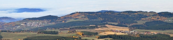 Panorama Mařského vrchu 