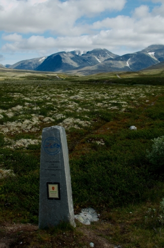 Kámen označující hranici národního parku
