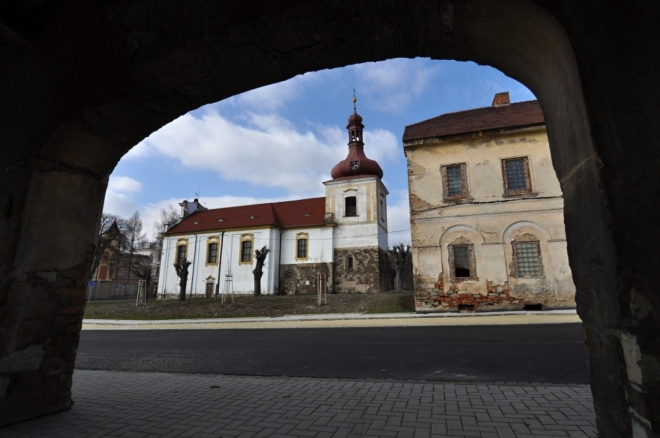 Kostel sv. Vavřince.