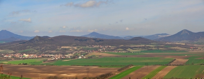 Panorama Českého středohoří.