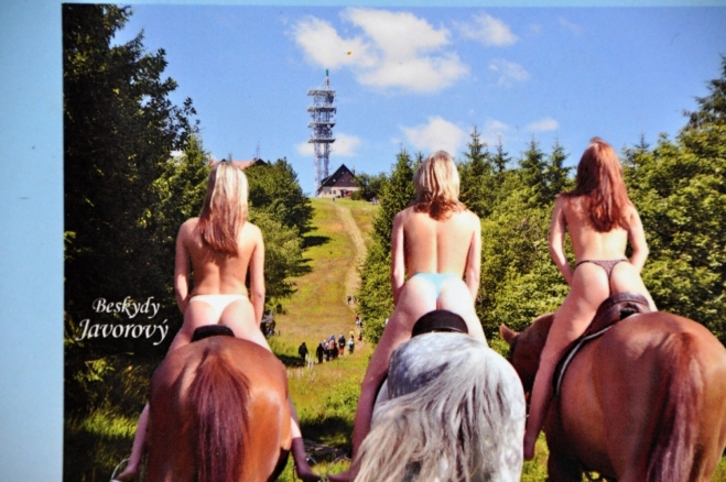 Jistě nejprodávanější pohlednicí na horské chatě bude tato z Javorového, s mnoha pěknými zadnicemi.