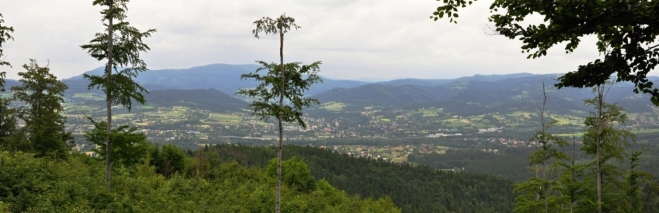 Panorama s výhledy na Třinec.