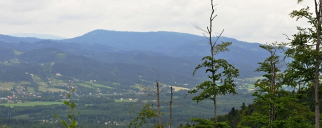 Panorama Velký Stožek a Kýčera.