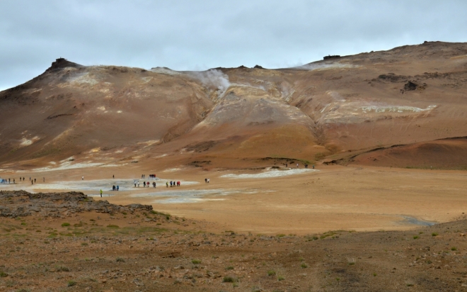 Hverir a hora Námafjall se solfatary