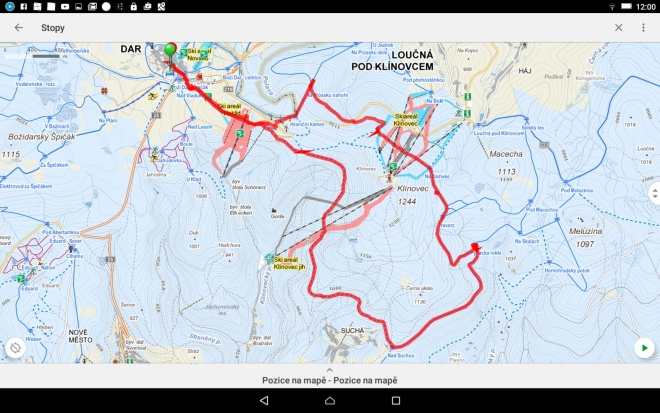 Trasa okolo Klínovce - 18 km