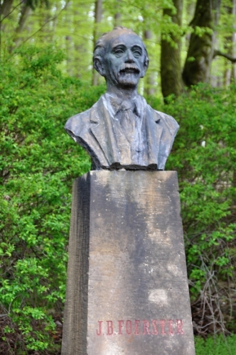 Busta J. B. Foestera, významného českého hudebního skladatele, pedagoga, spisovatele a hudebního kritika.