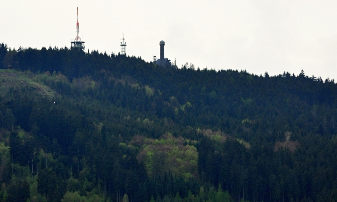 Rozhledna na Svatoboru.