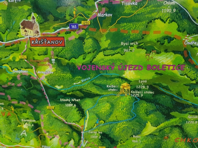 Malovaná mapa.