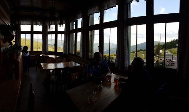 V restauraci s dokonalým panoramatickým výhledem.