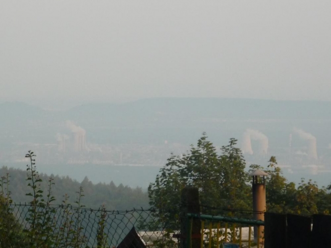 Pohled na Litvínov s chemičkou