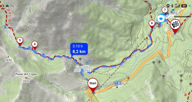 Mapa trasy.