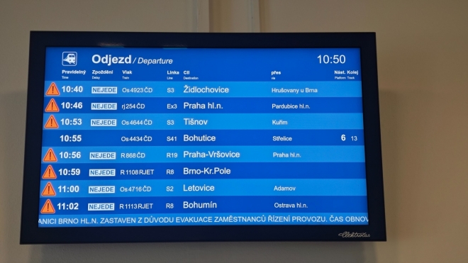 Vlaky nejedou...