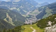 Selva di Val Gardena od horní stanice lanovky Dantercepies.