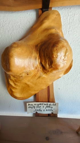V bývalé garáži a kůlně jsou vystaveny skutečně originální kousky...