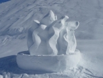 V Klausbergu měli krásné sochy ze sněhu k olympiádě. Schválně, jestli poznáte, co představuje tato?