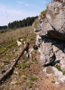 Sestupujeme skalami ke krosnám a pokračujeme dál k Hvězdné.