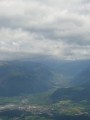 Pohled do údolí, kde leží i Bruneck