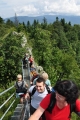 Takto vypadá vrcholový výstup na Trzy Korony (982m).