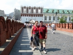 Odcházíme z Kremlu - v pozadí Kutafjeva Věž