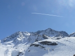 Pohled na Péclet z lyžařského centra Val Thorens