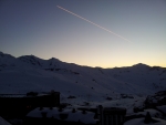 Poslední západ slunce ve Val Thorens