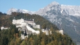 Hrad Werfen, pohled od městečka Werfen. 