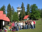 Společná fotka v kempu Pod věží u Olomouce (2007, Hana Šimková)