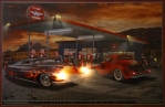 Arizona, US Route 66 - stará pumpa v Hackberry, nostalgie
