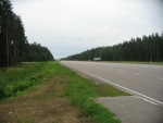 Estonská dálnice A1 při národním parku Lahemaa
